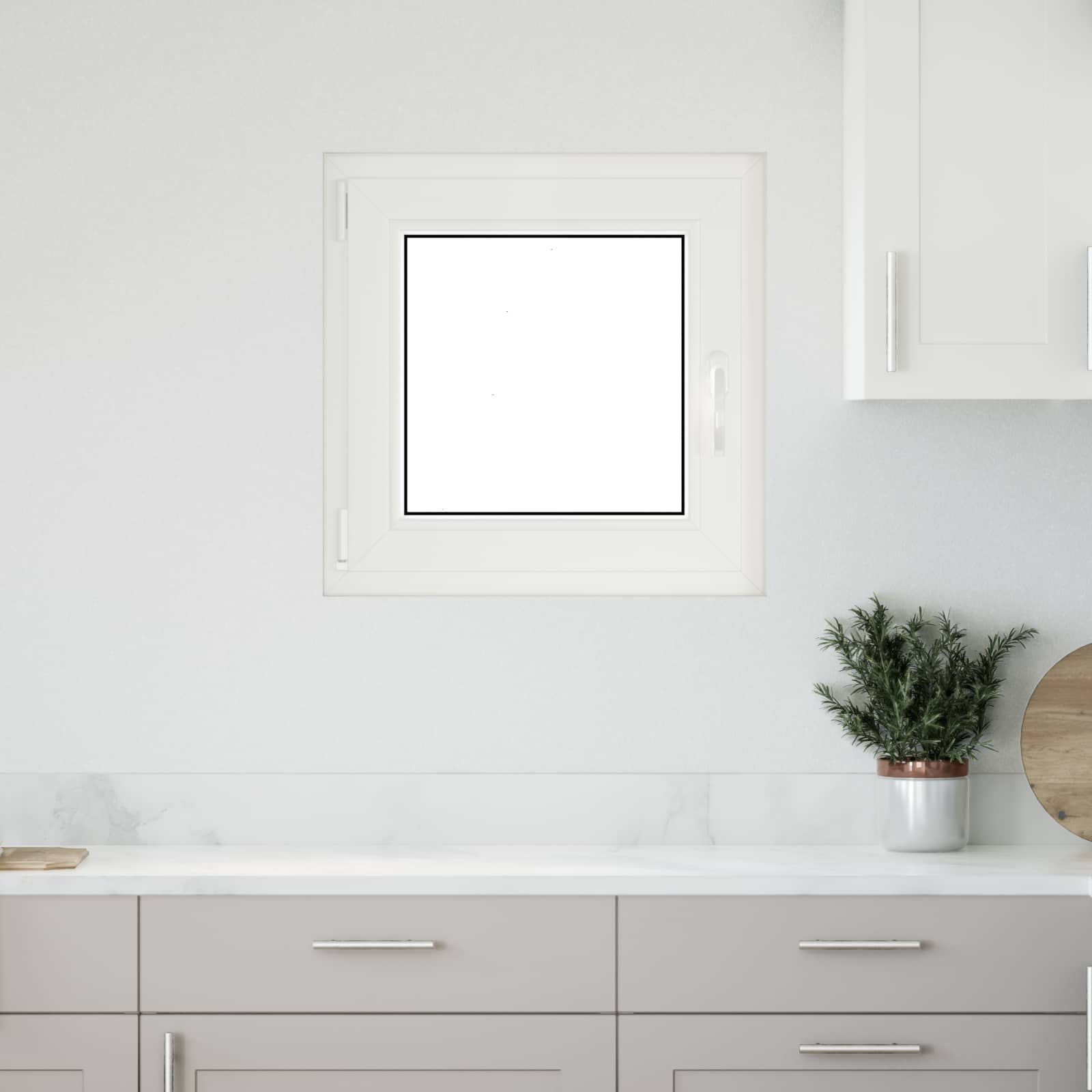 Finestra per Soffitta RISOR 60 x 60 cm PVC e Vetro Bianco | homemem39