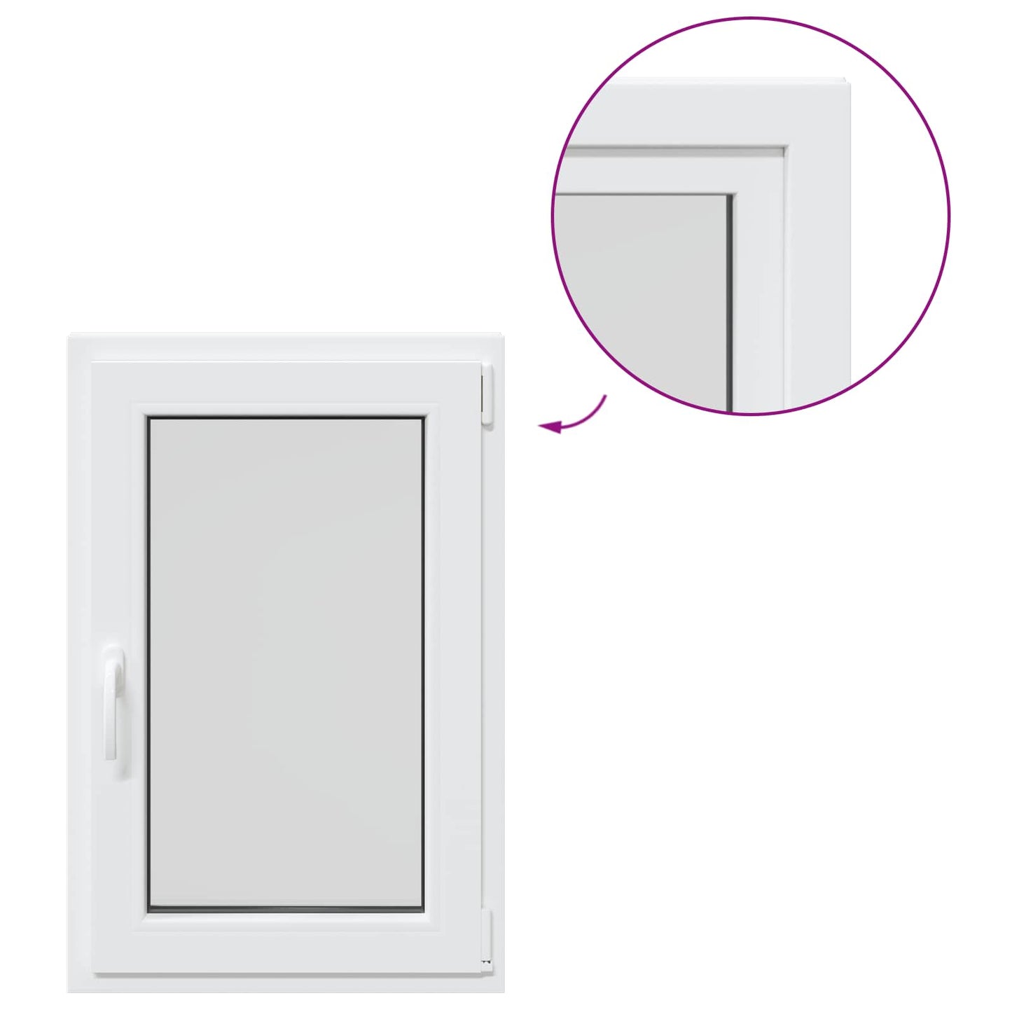 Finestra per Soffitta RISOR 60 x 80 cm PVC e Vetro Bianco | homemem39