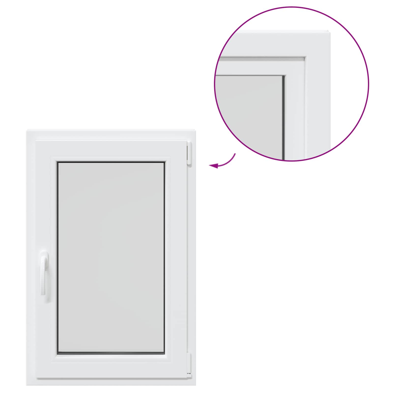 Finestra per Soffitta RISOR 60 x 80 cm PVC e Vetro Bianco | homemem39
