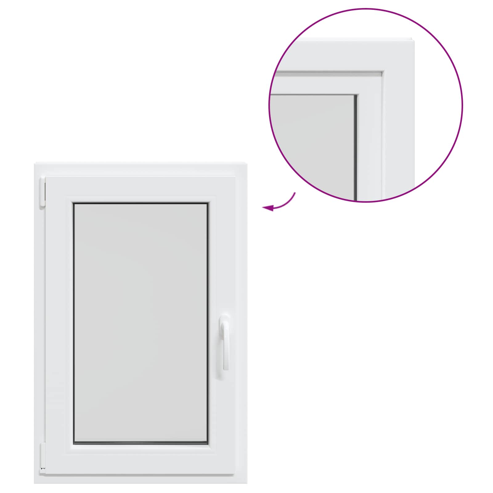 Finestra per Soffitta RISOR 60 x 90 cm PVC e Vetro Bianco | homemem39