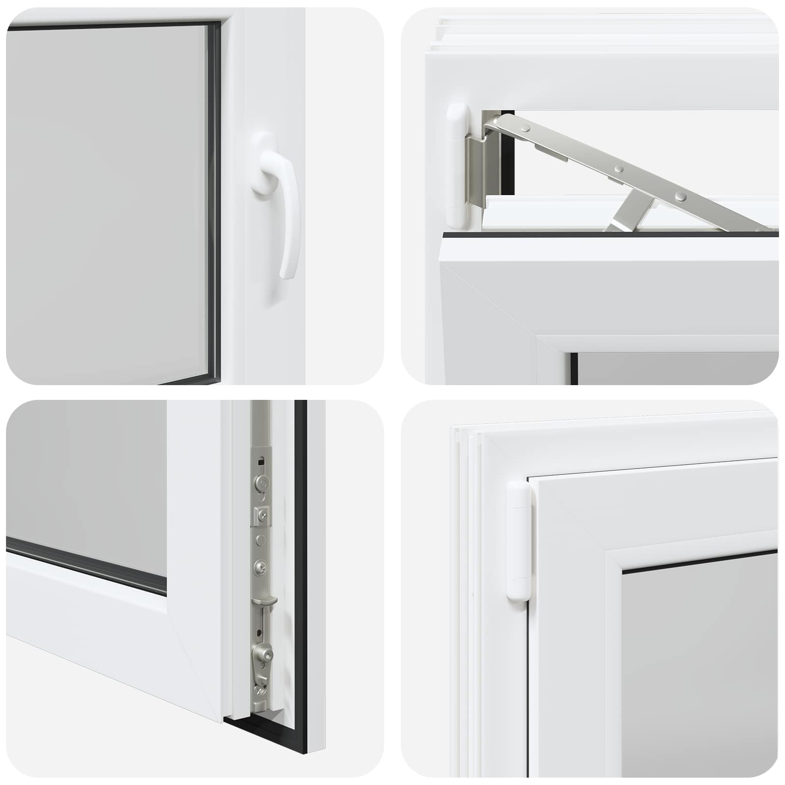 Finestra per Soffitta RISOR 80 x 60 cm PVC e Vetro Bianco | homemem39