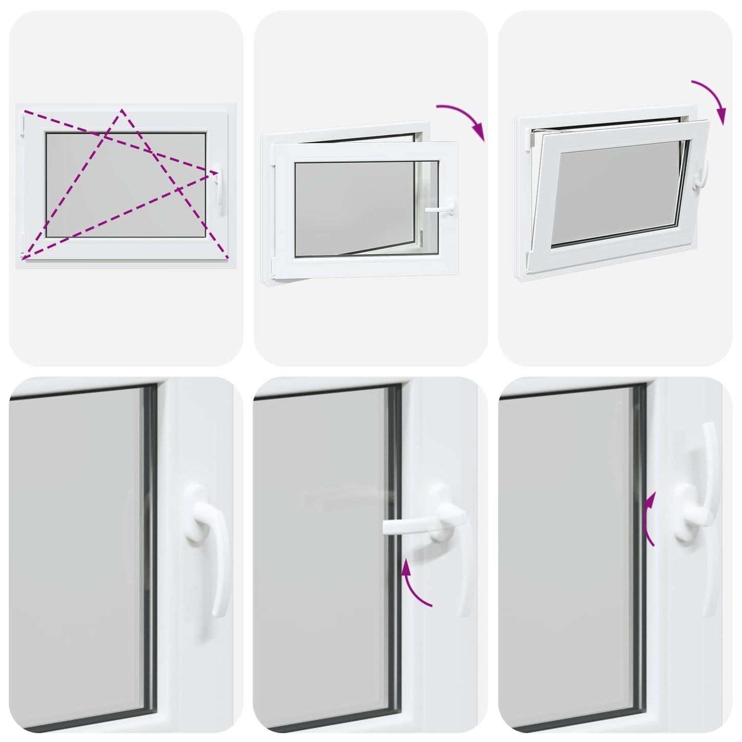 Finestra per Soffitta RISOR 80 x 60 cm PVC e Vetro Bianco | homemem39
