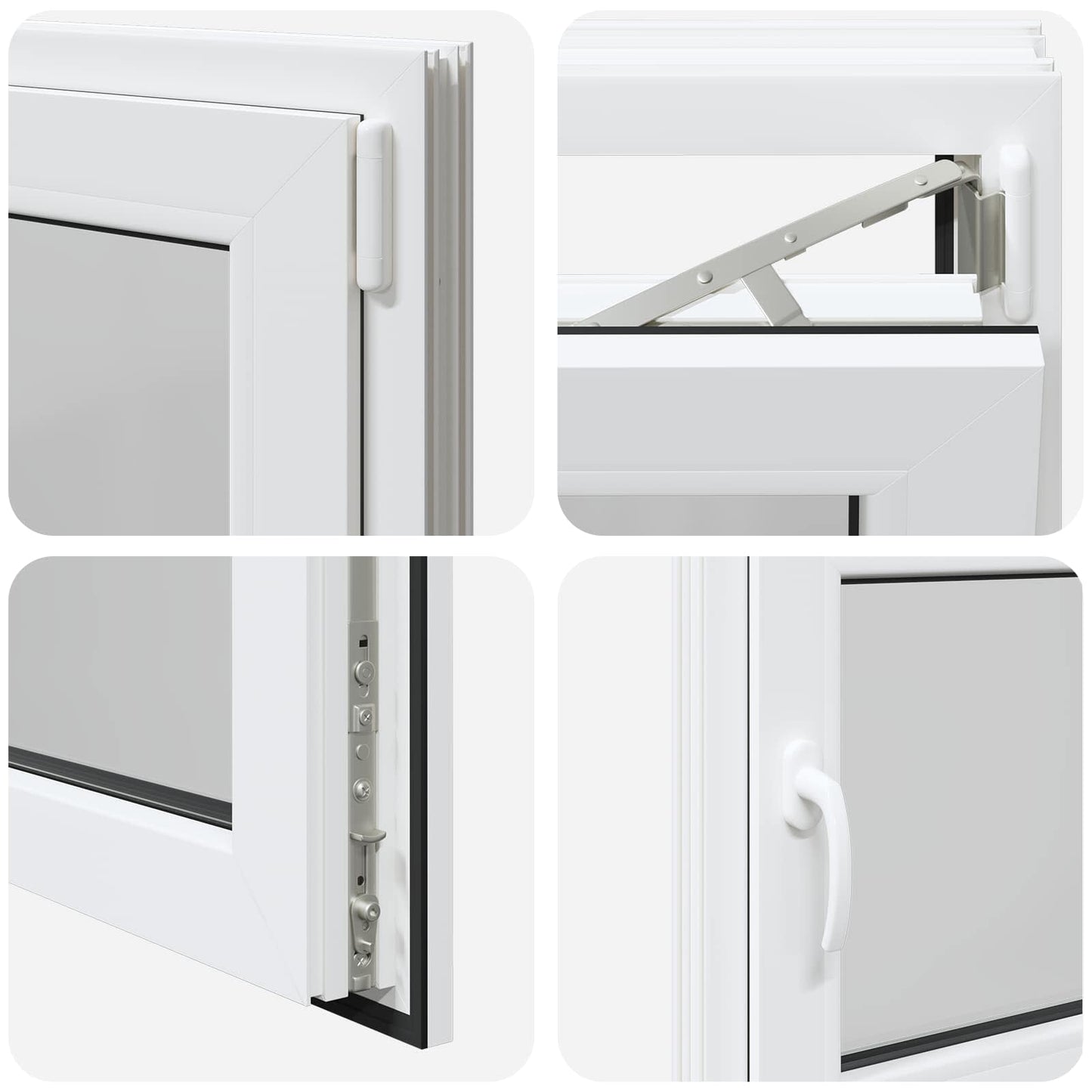 Finestra per Soffitta RISOR 80 x 70 cm PVC e Vetro Bianco | homemem39