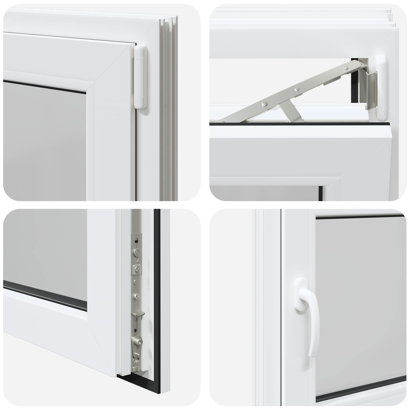 Finestra per Soffitta RISOR 80 x 70 cm PVC e Vetro Bianco | homemem39