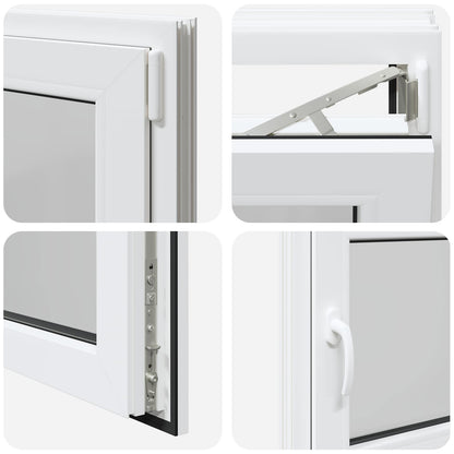 Finestra per Soffitta RISOR 80 x 70 cm PVC e Vetro Bianco | homemem39