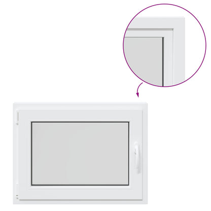 Finestra per Soffitta RISOR 80 x 70 cm PVC e Vetro Bianco | homemem39