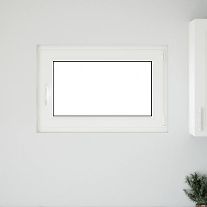 Finestra per Soffitta RISOR 90 x 50 cm PVC e Vetro Bianco | homemem39