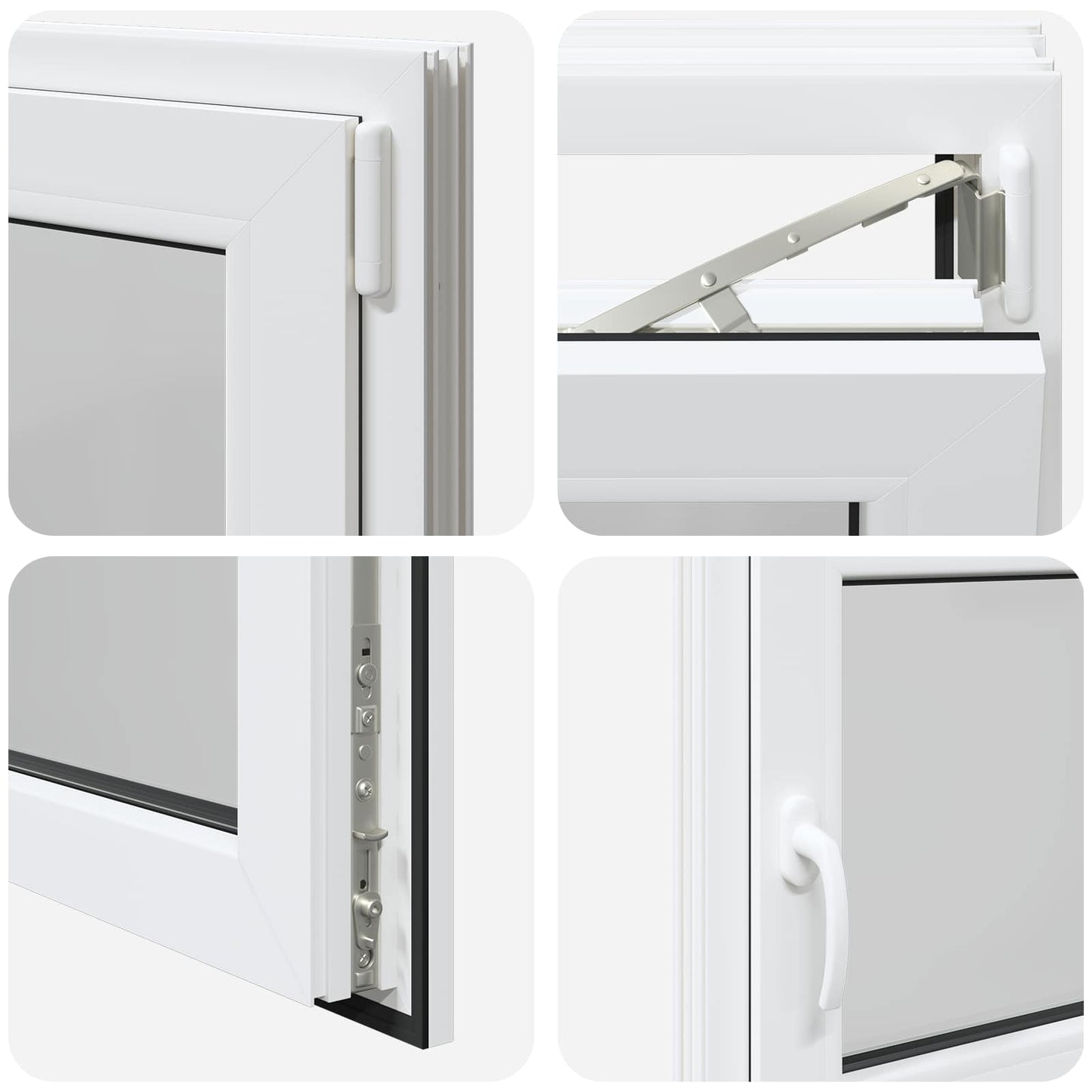 Finestra per Soffitta RISOR 90 x 60 cm PVC e Vetro Bianco | homemem39