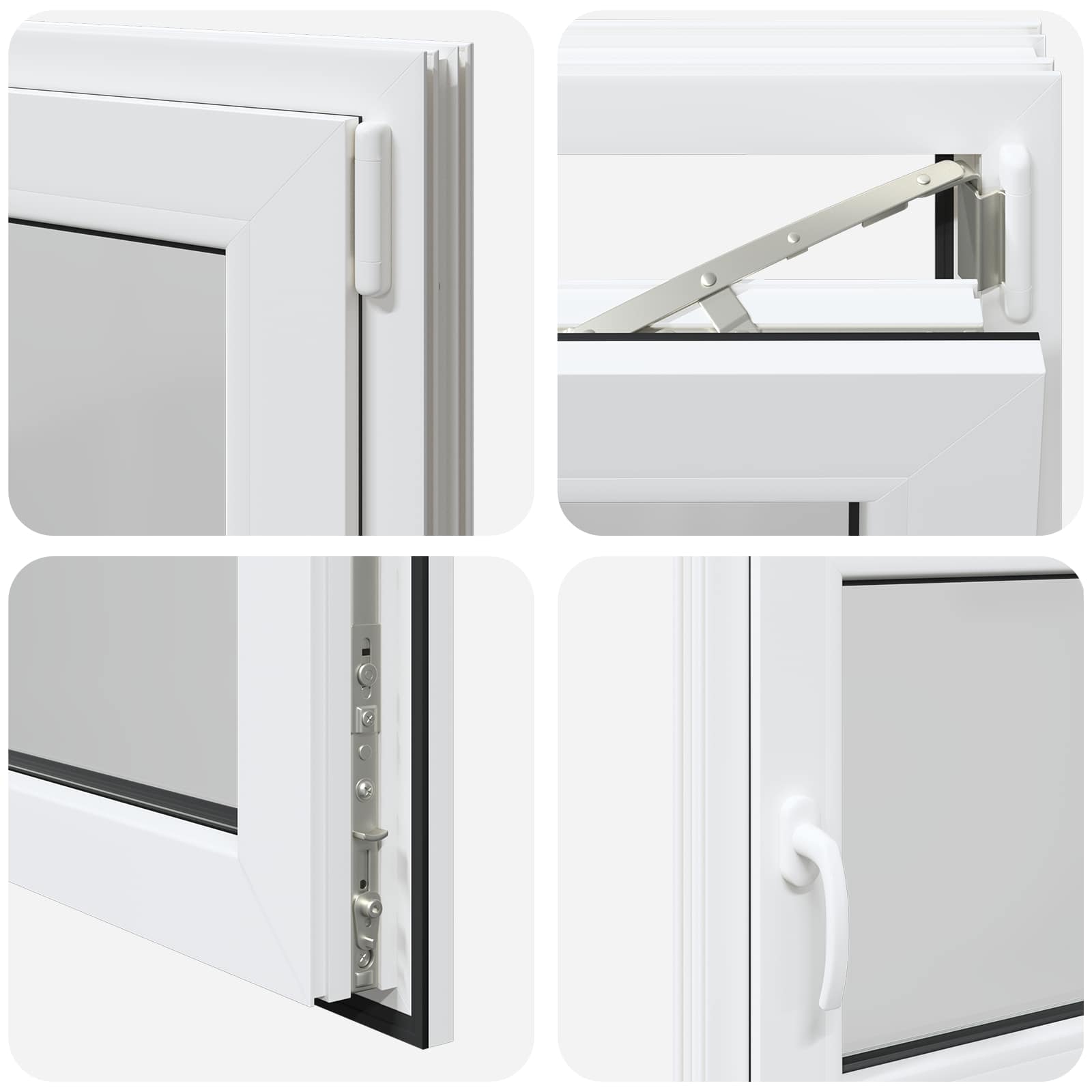 Finestra per Soffitta RISOR 90 x 60 cm PVC e Vetro Bianco | homemem39