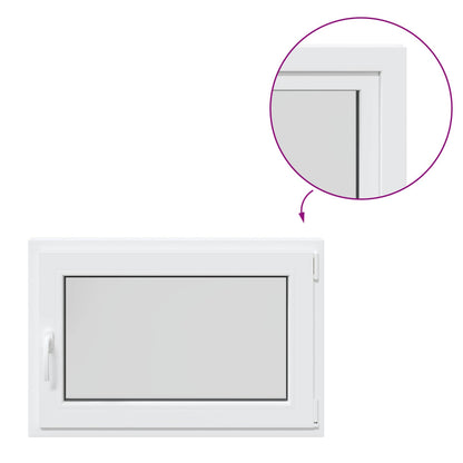 Finestra per Soffitta RISOR 90 x 60 cm PVC e Vetro Bianco | homemem39