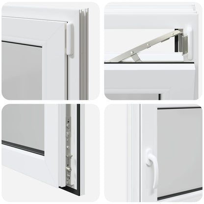 Finestra per Soffitta RISOR 90 x 70 cm PVC e Vetro Bianco | homemem39