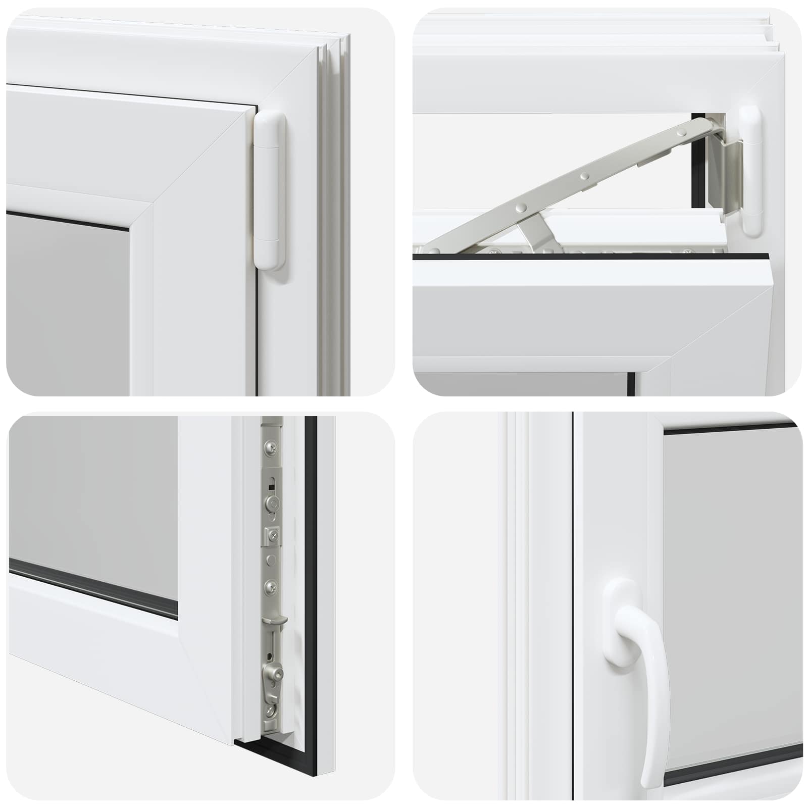 Finestra per Soffitta RISOR 100 x 50 cm PVC e Vetro Bianco | homemem39