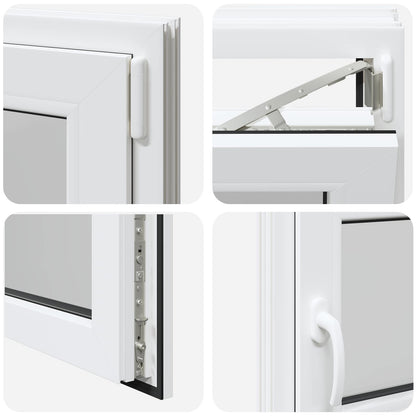Finestra per Soffitta RISOR 100 x 50 cm PVC e Vetro Bianco | homemem39