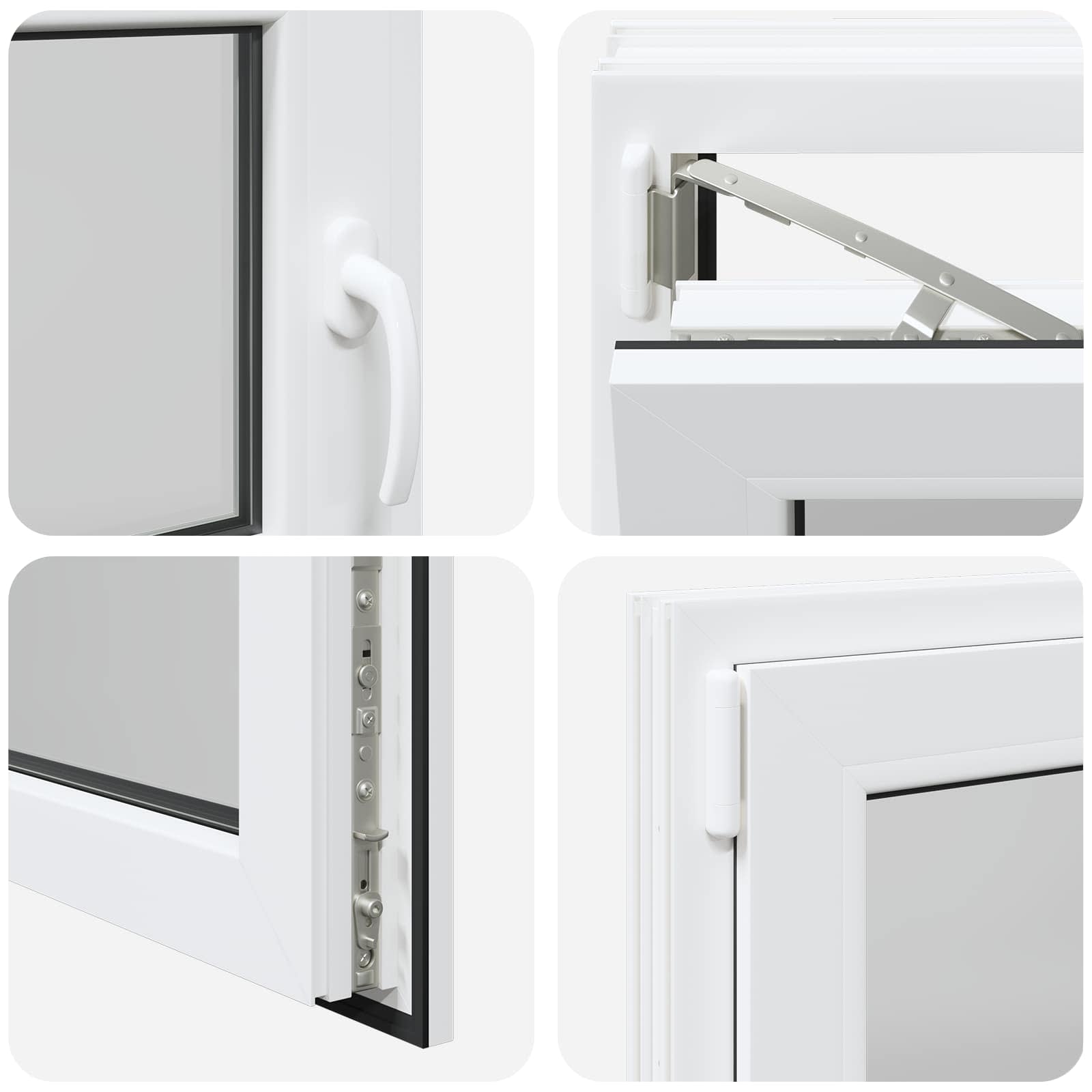 Finestra per Soffitta RISOR 100 x 50 cm PVC e Vetro Bianco | homemem39