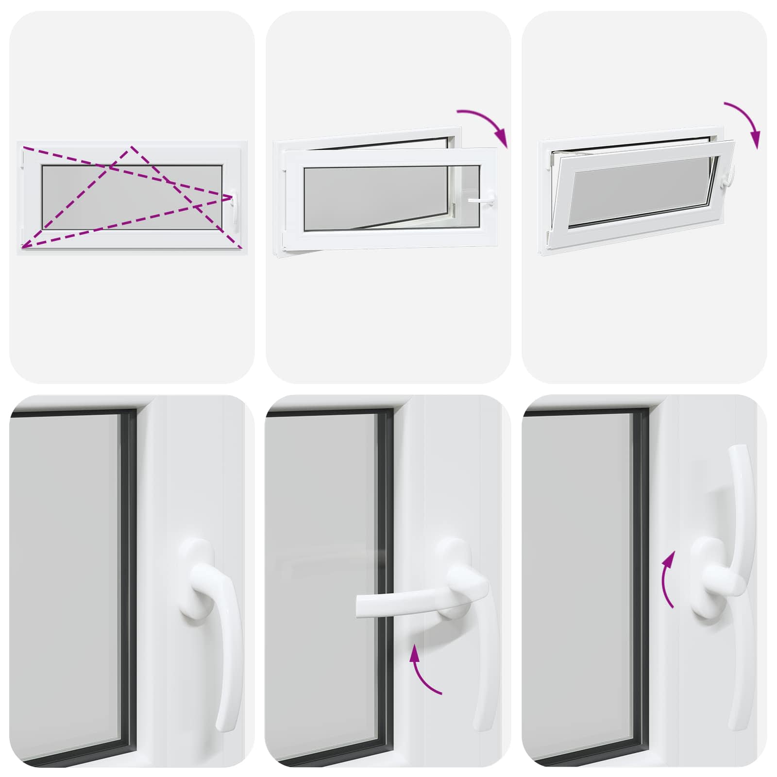 Finestra per Soffitta RISOR 100 x 50 cm PVC e Vetro Bianco | homemem39