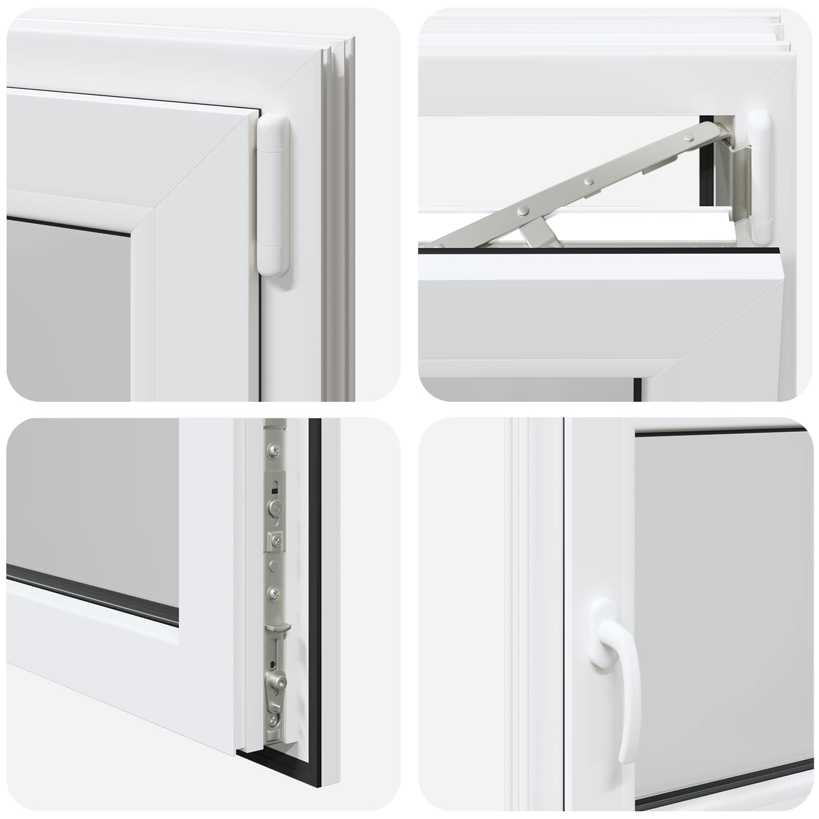 Finestra per Soffitta RISOR 100 x 60 cm PVC e Vetro Bianco | homemem39