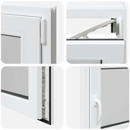Finestra per Soffitta RISOR 100 x 60 cm PVC e Vetro Bianco | homemem39