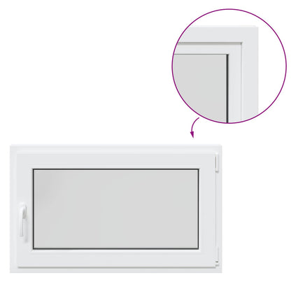 Finestra per Soffitta RISOR 100 x 60 cm PVC e Vetro Bianco | homemem39