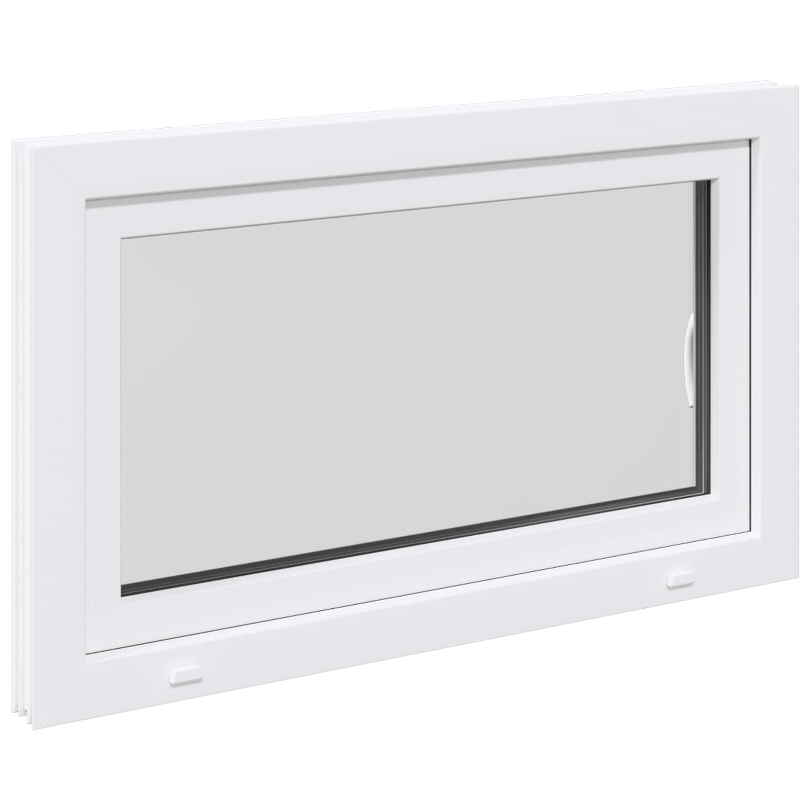 Finestra per Soffitta RISOR 100 x 60 cm PVC e Vetro Bianco | homemem39