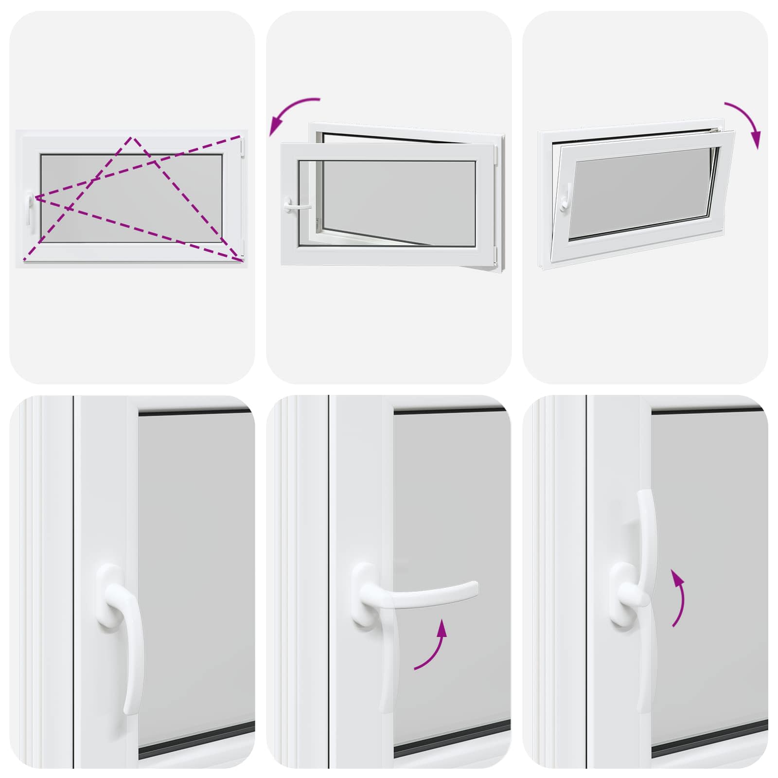 Finestra per Soffitta RISOR 100 x 60 cm PVC e Vetro Bianco | homemem39