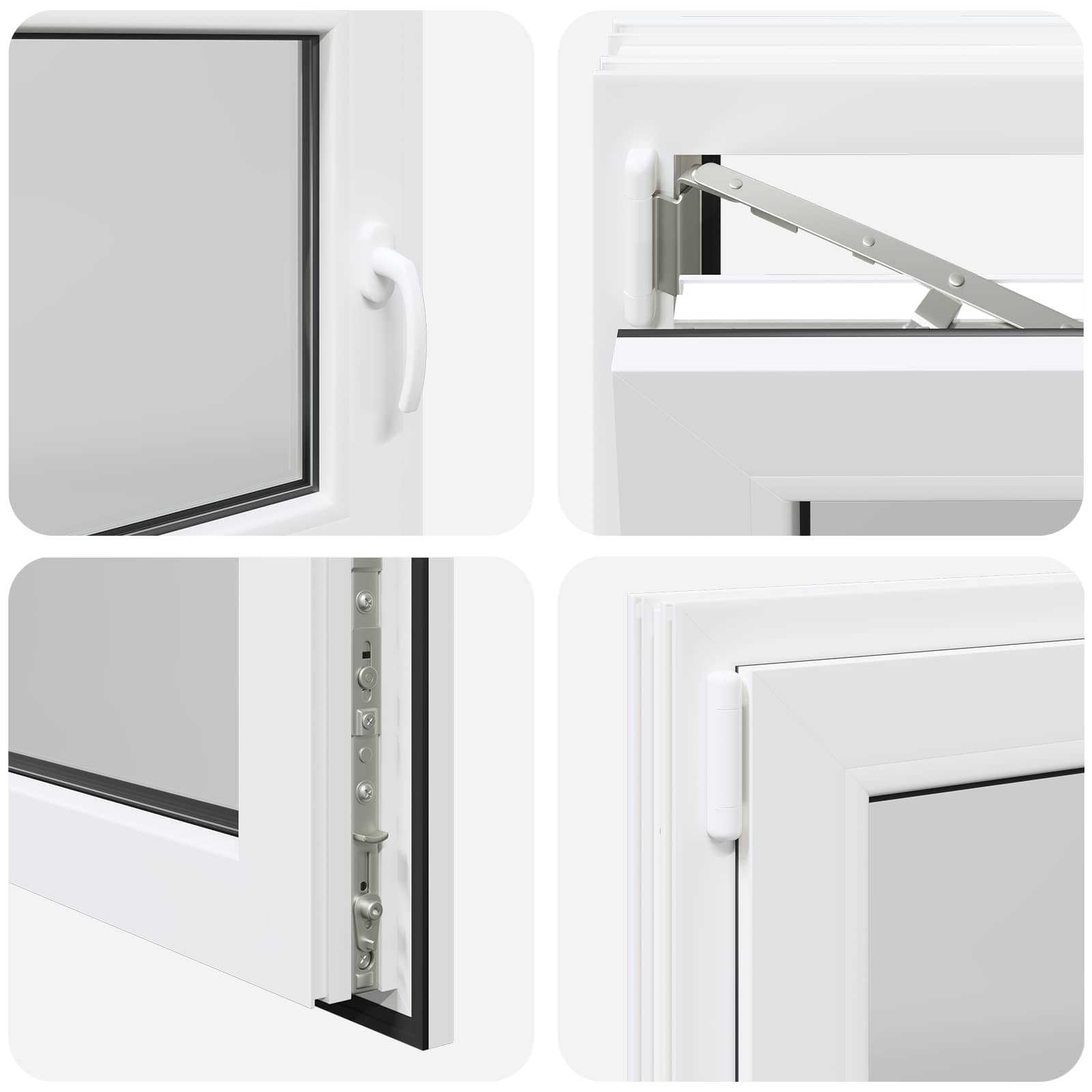 Finestra per Soffitta RISOR 100 x 60 cm PVC e Vetro Bianco | homemem39