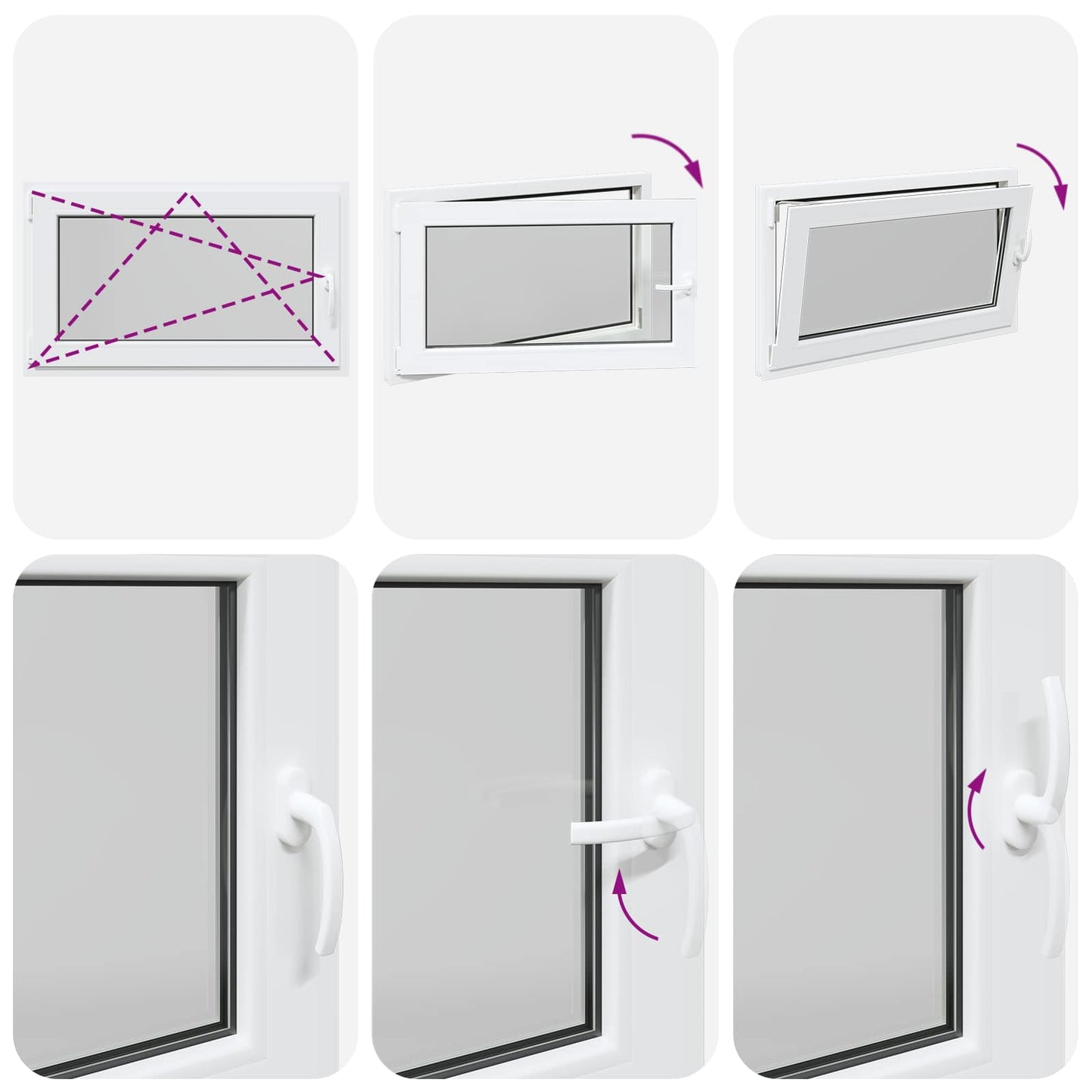 Finestra per Soffitta RISOR 100 x 60 cm PVC e Vetro Bianco | homemem39