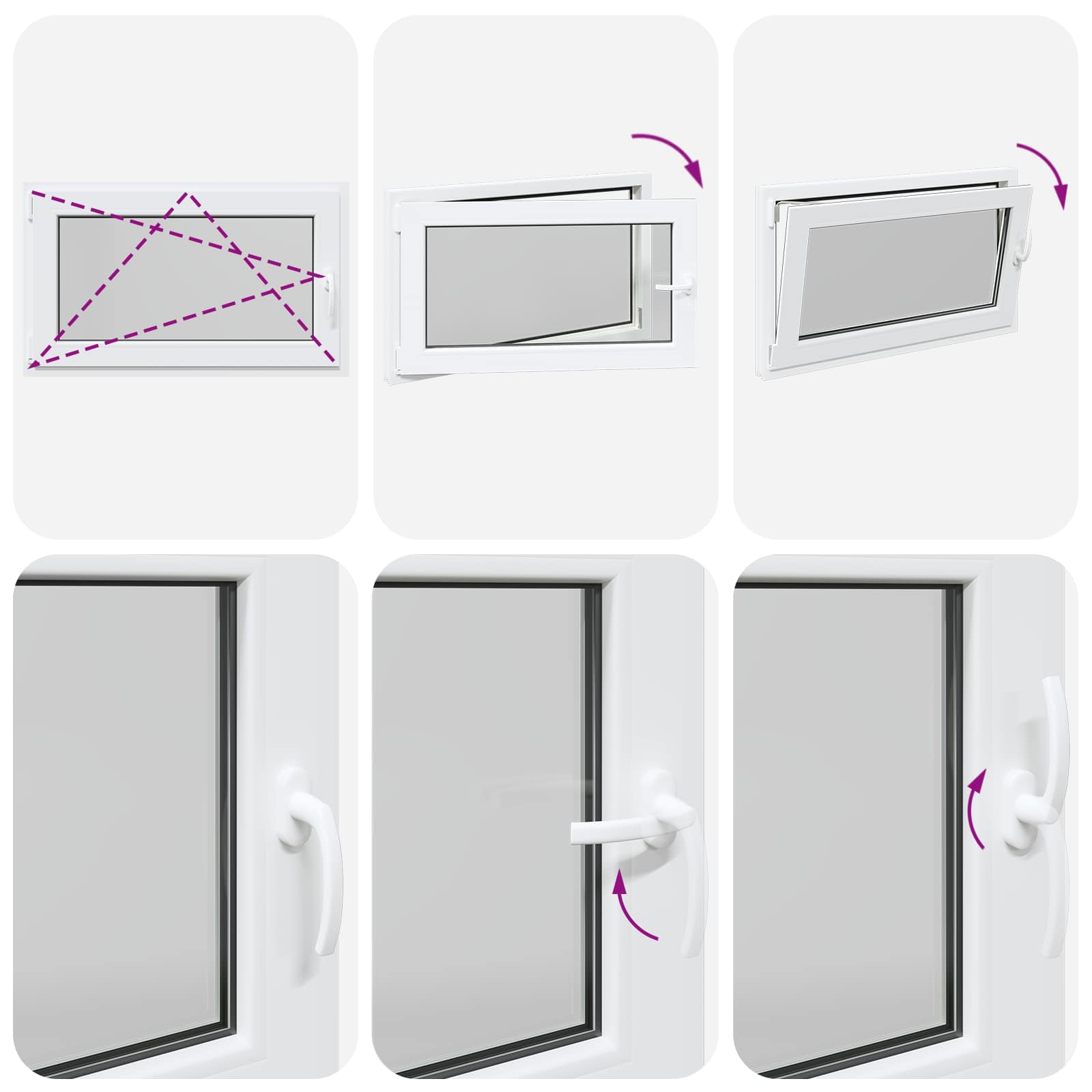 Finestra per Soffitta RISOR 100 x 60 cm PVC e Vetro Bianco | homemem39