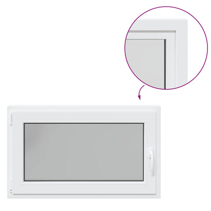 Finestra per Soffitta RISOR 100 x 70 cm PVC e Vetro Bianco | homemem39