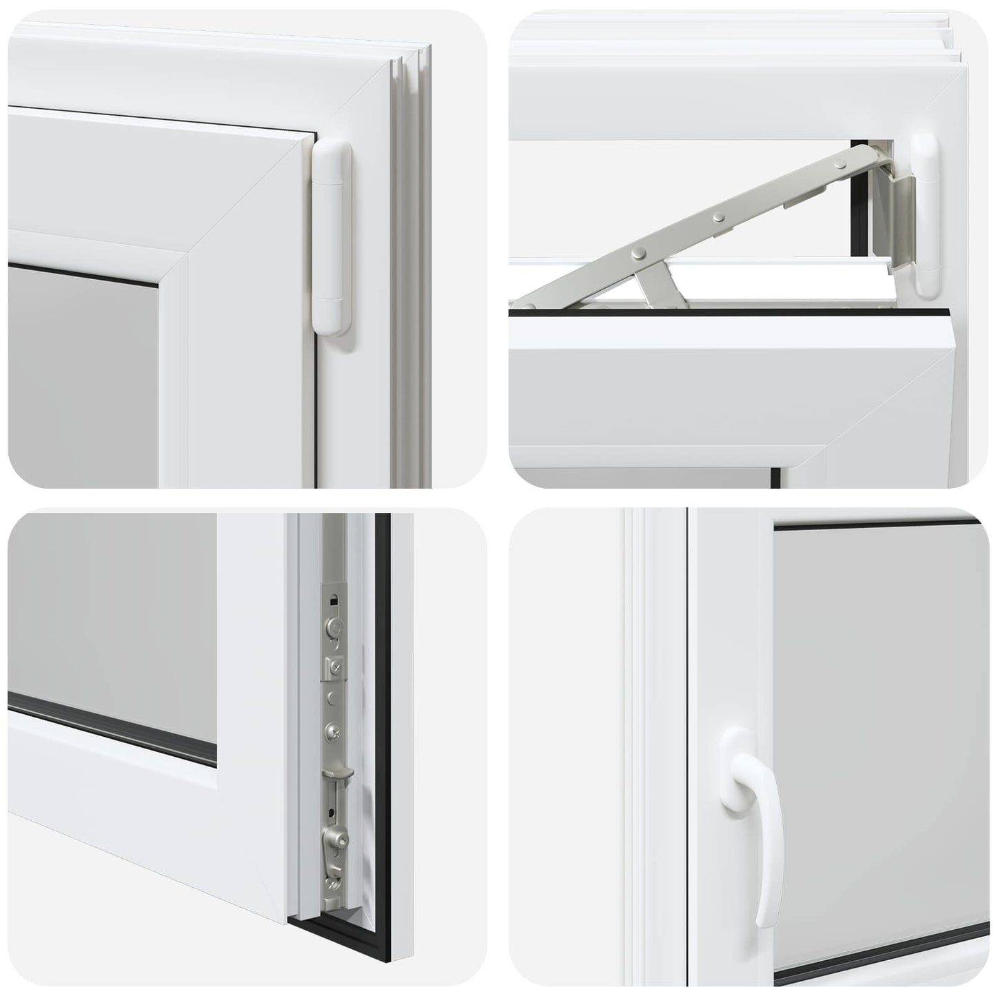 Finestra per Soffitta RISOR 110 x 50 cm PVC e Vetro Bianco | homemem39