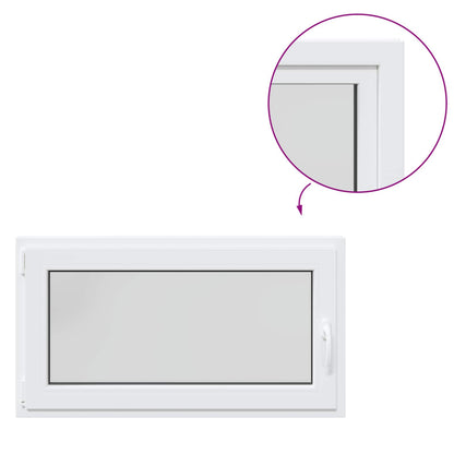 Finestra per Soffitta RISOR 110 x 50 cm PVC e Vetro Bianco | homemem39
