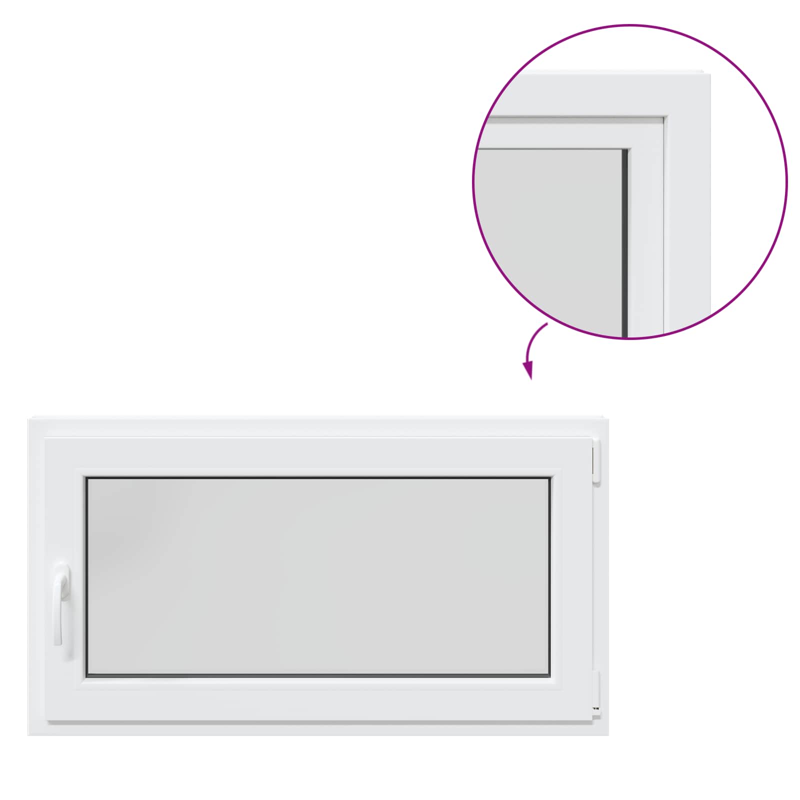 Finestra per Soffitta RISOR 110 x 60 cm PVC e Vetro Bianco | homemem39