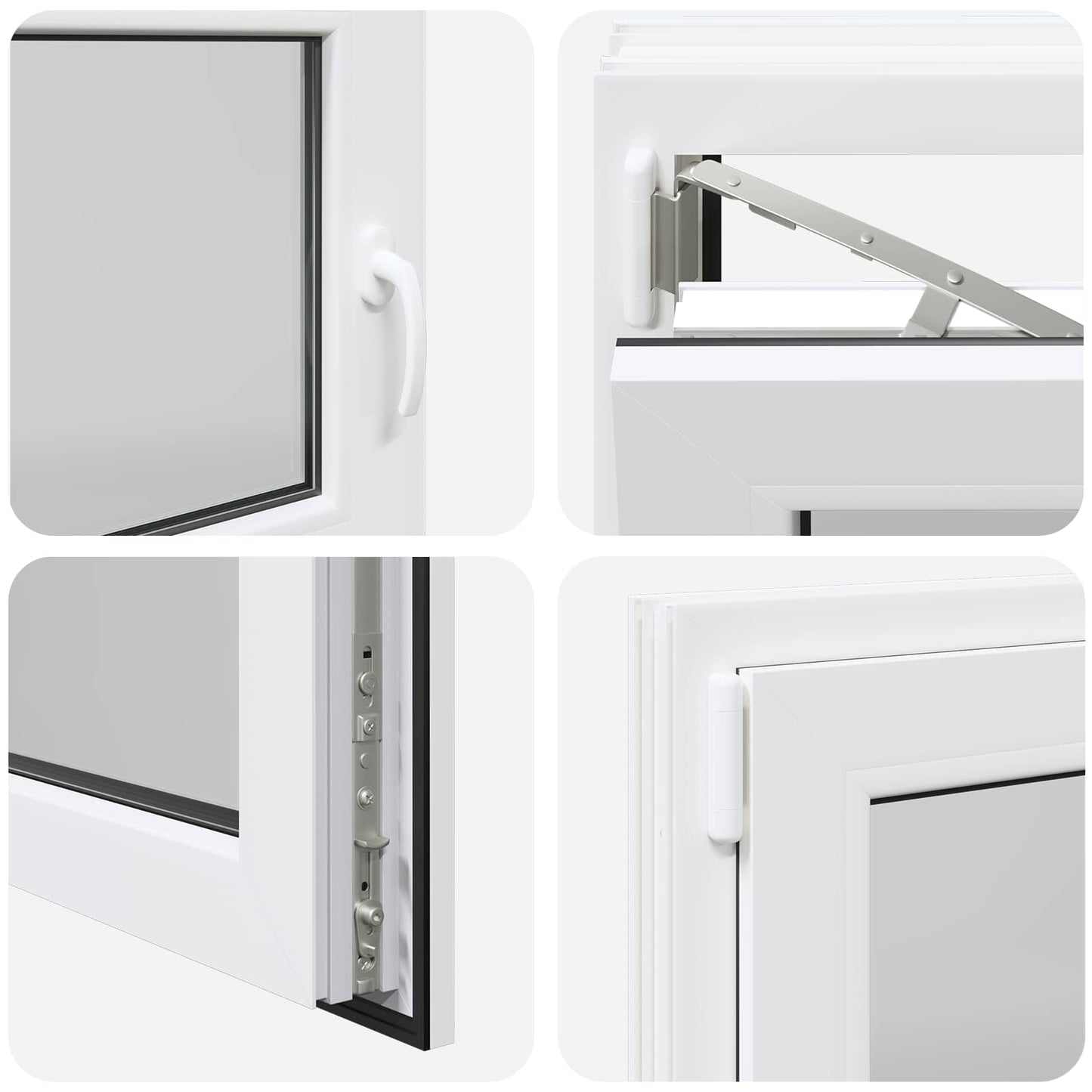 Finestra per Soffitta RISOR 110 x 60 cm PVC e Vetro Bianco | homemem39