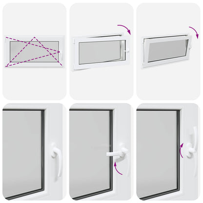 Finestra per Soffitta RISOR 110 x 60 cm PVC e Vetro Bianco | homemem39