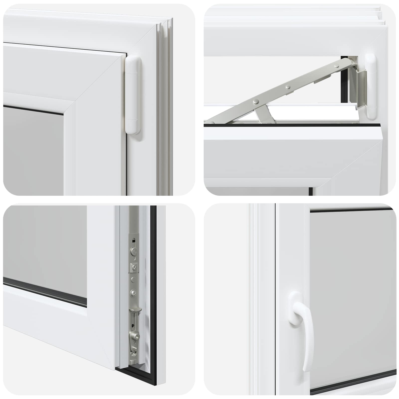 Finestra per Soffitta RISOR 110 x 70 cm PVC e Vetro Bianco | homemem39