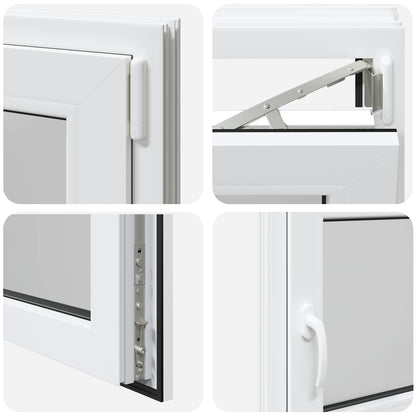 Finestra per Soffitta RISOR 110 x 70 cm PVC e Vetro Bianco | homemem39