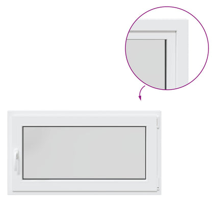 Finestra per Soffitta RISOR 110 x 70 cm PVC e Vetro Bianco | homemem39