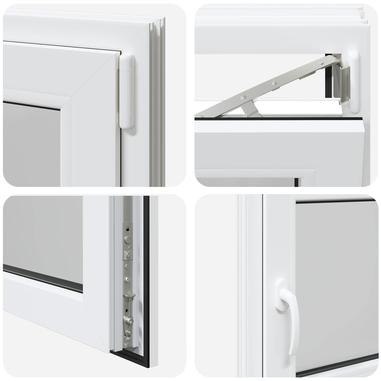 Finestra per Soffitta RISOR 120 x 60 cm PVC e Vetro Bianco | homemem39
