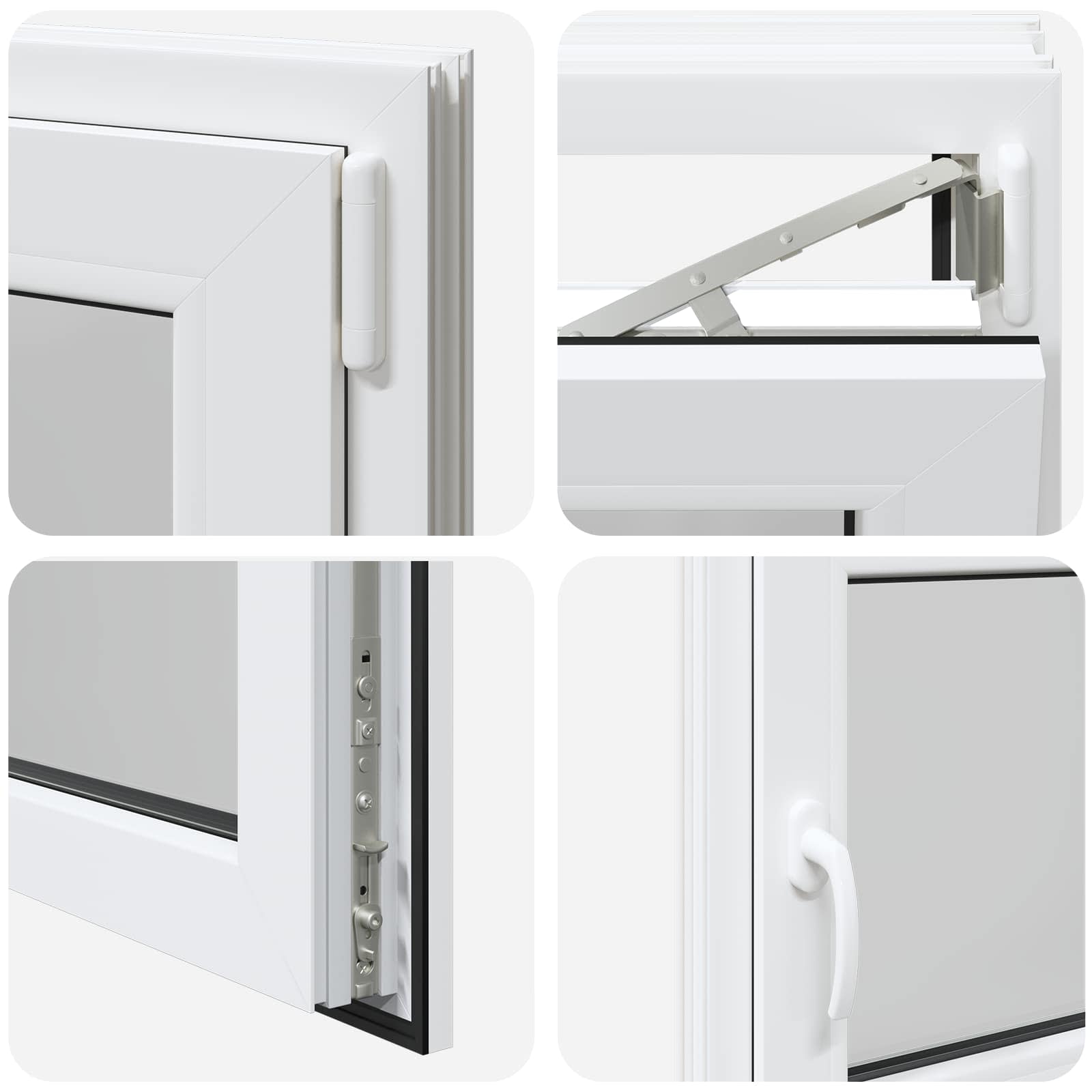Finestra per Soffitta RISOR 120 x 60 cm PVC e Vetro Bianco | homemem39