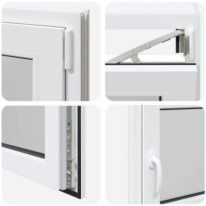 Finestra per Soffitta RISOR 120 x 60 cm PVC e Vetro Bianco | homemem39