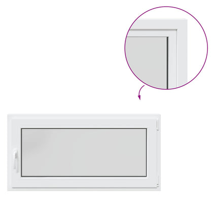 Finestra per Soffitta RISOR 120 x 60 cm PVC e Vetro Bianco | homemem39