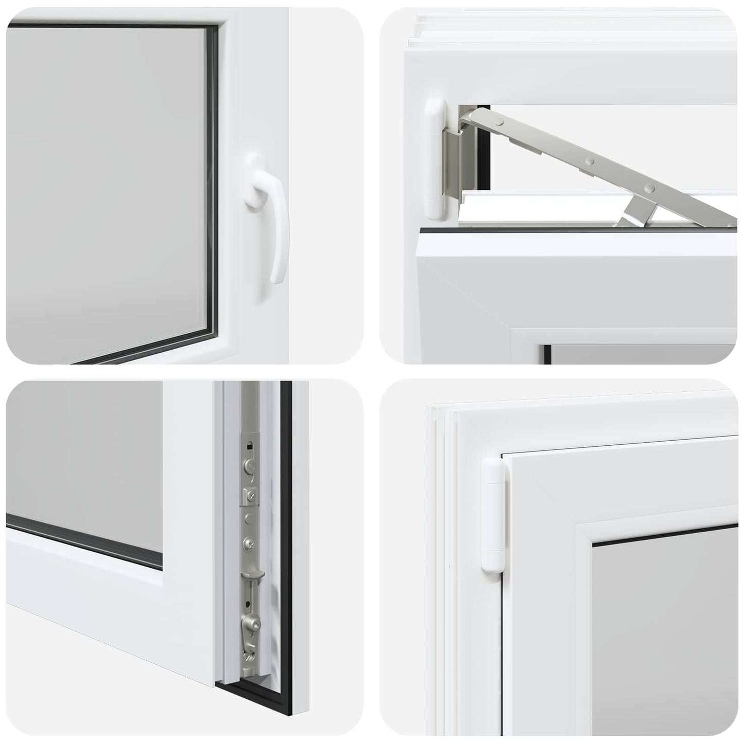 Finestra per Soffitta RISOR 120 x 60 cm PVC e Vetro Bianco | homemem39