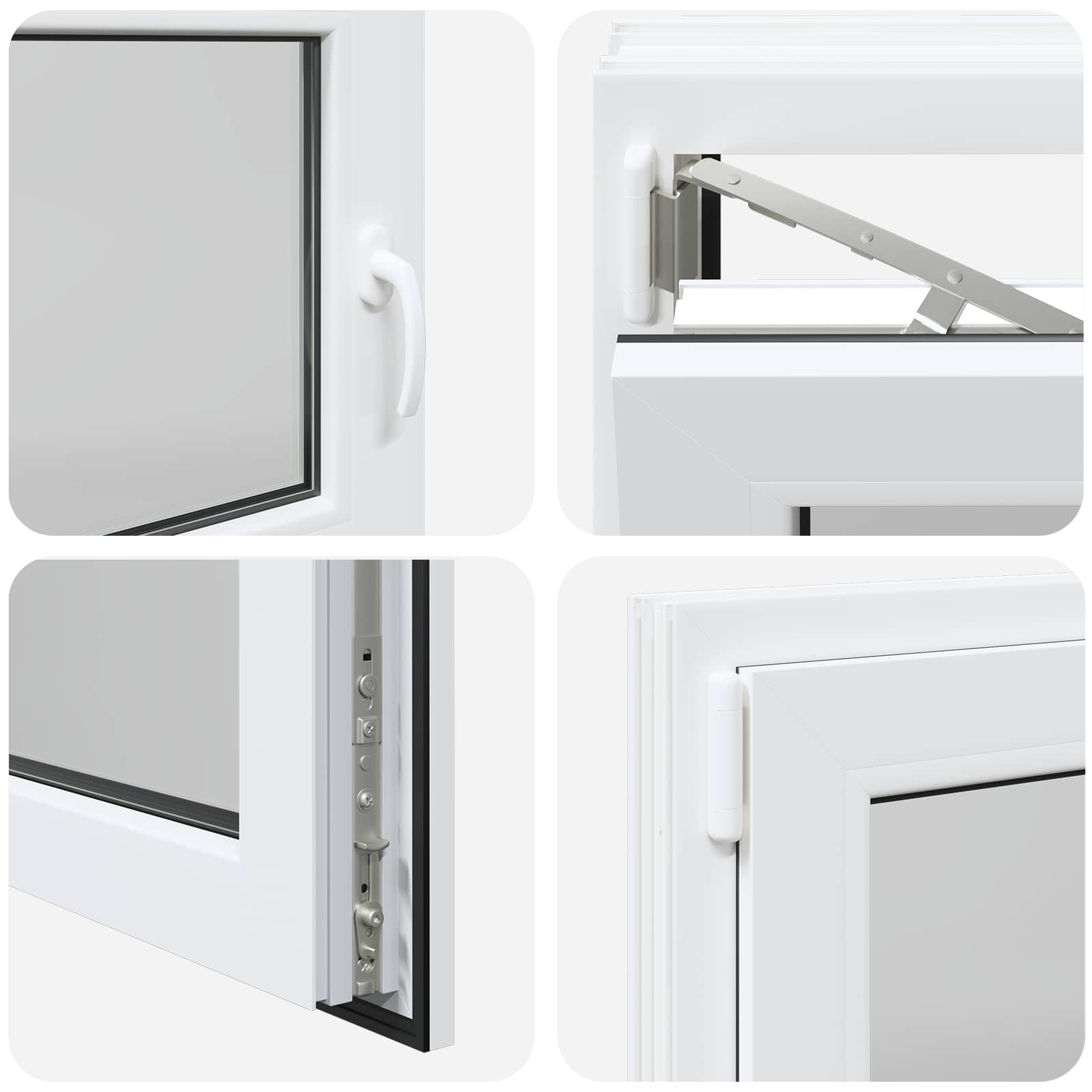 Finestra per Soffitta RISOR 120 x 60 cm PVC e Vetro Bianco | homemem39