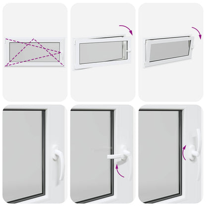 Finestra per Soffitta RISOR 120 x 60 cm PVC e Vetro Bianco | homemem39