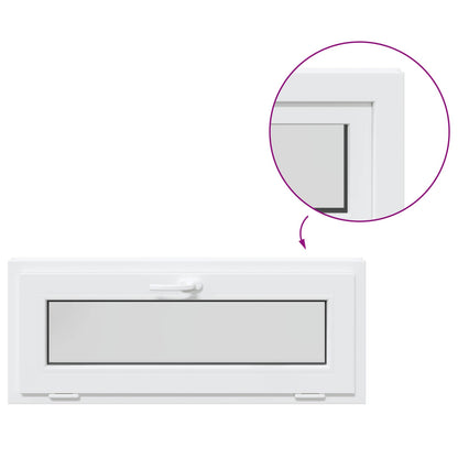 Finestra per Soffitta RISOR 100 x 40 cm PVC e Vetro Bianco | homemem39