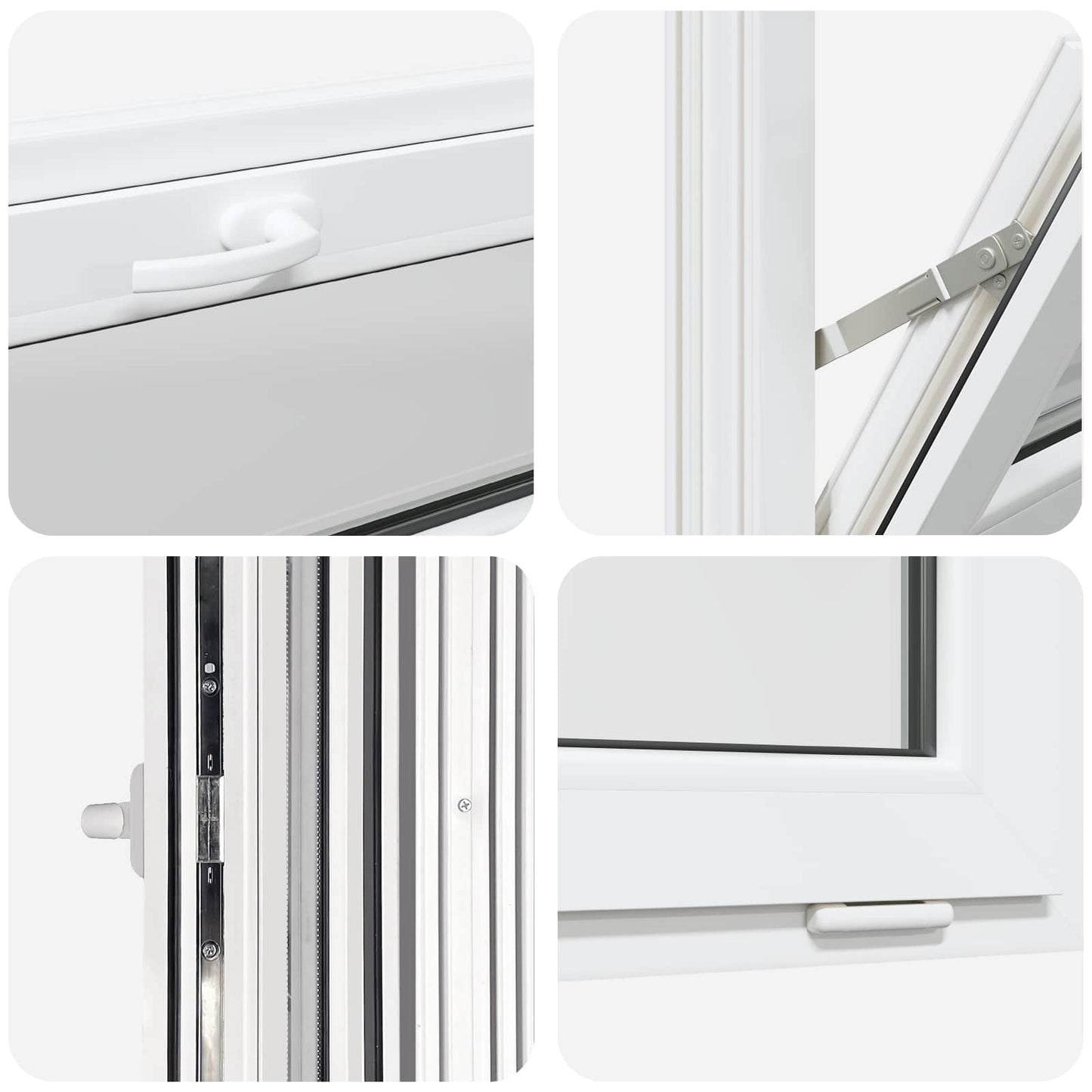 Finestra per Soffitta RISOR 110 x 40 cm PVC e Vetro Bianco | homemem39