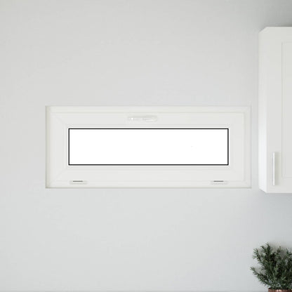 Finestra per Soffitta RISOR 110 x 40 cm PVC e Vetro Bianco | homemem39