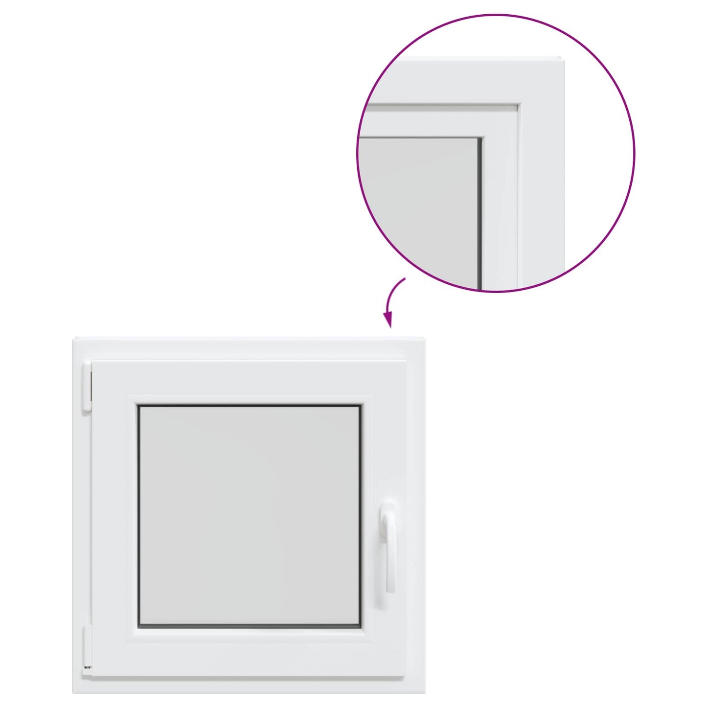 Finestra per Soffitta RISOR 50 x 50 cm PVC e Vetro Bianco | homemem39
