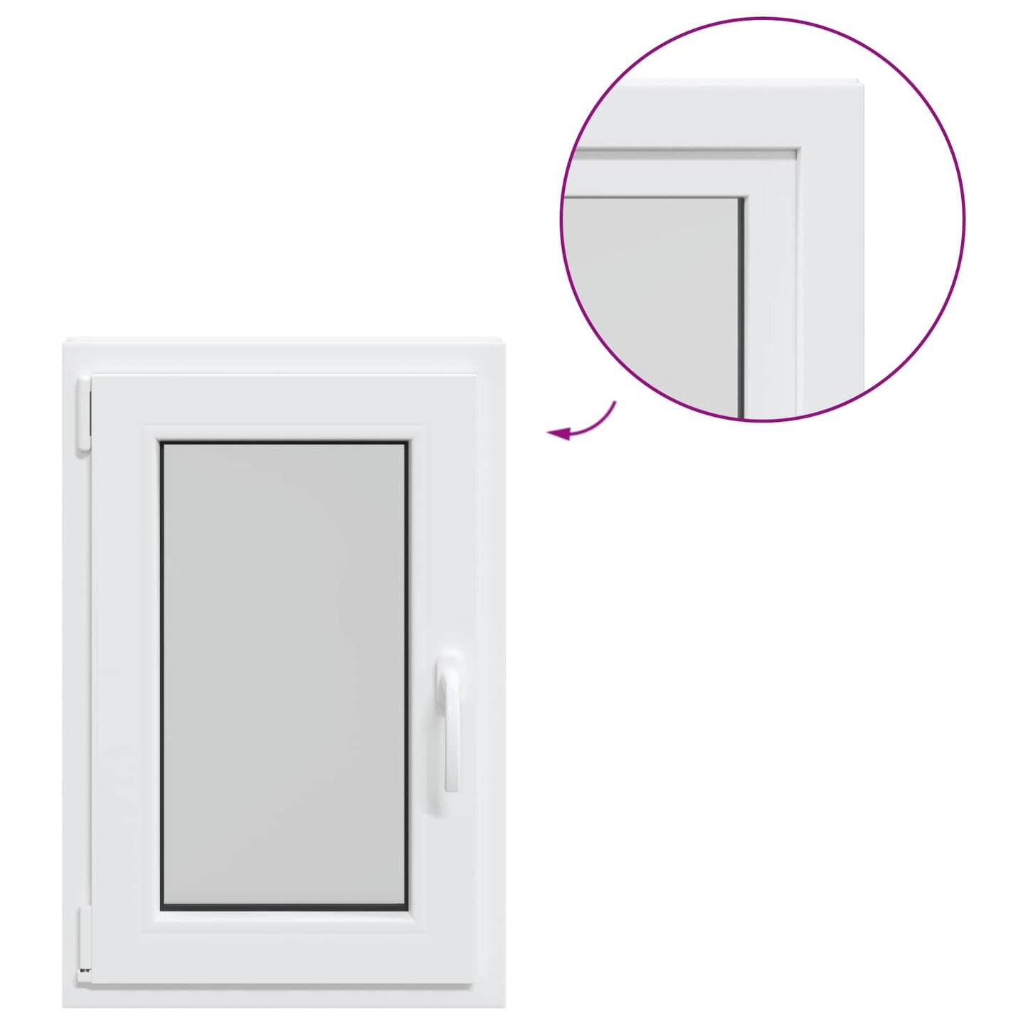 Finestra per Soffitta RISOR 50 x 75 cm PVC e Vetro Bianco | homemem39