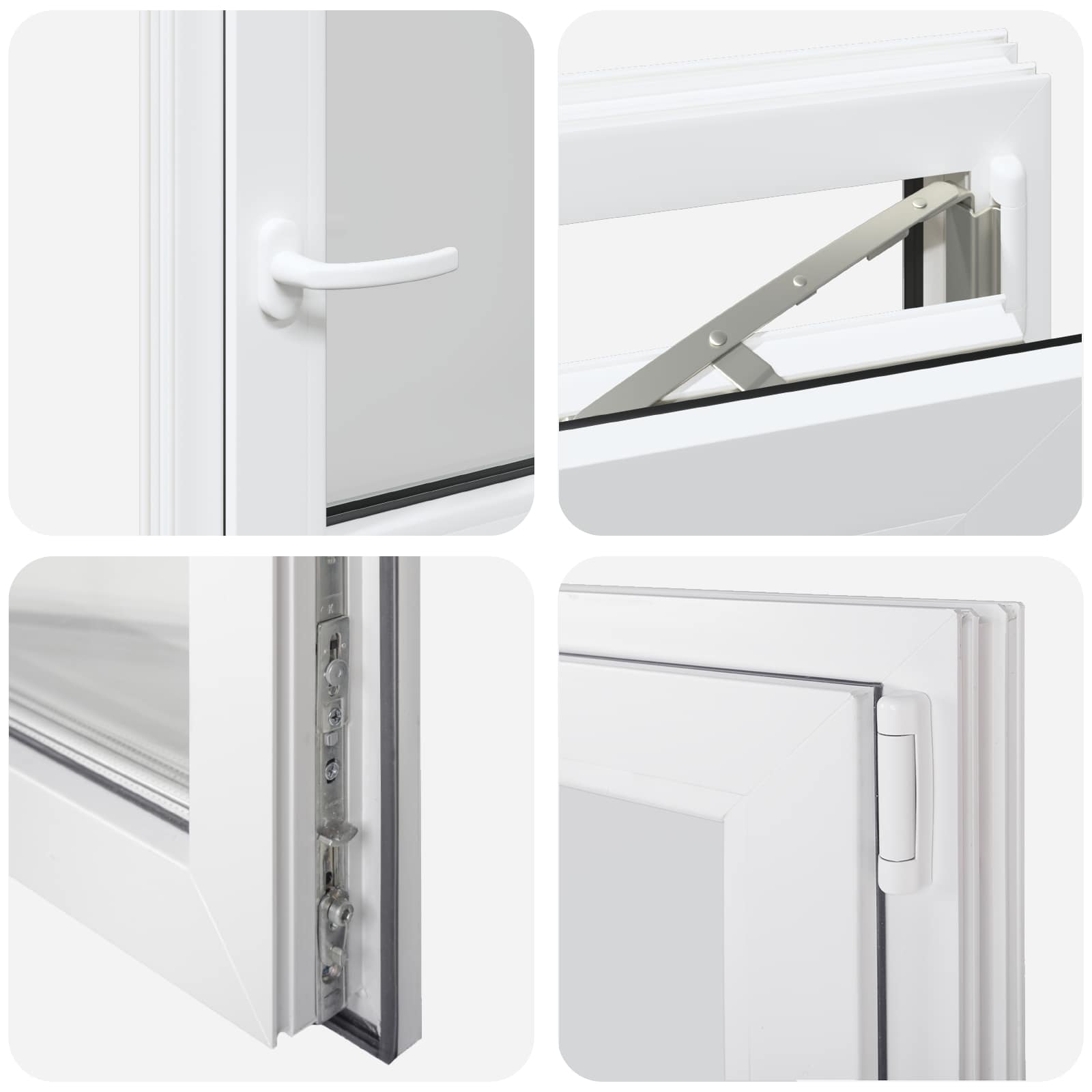 Finestra per Soffitta RISOR 60 x 60 cm PVC e Vetro Bianco | homemem39
