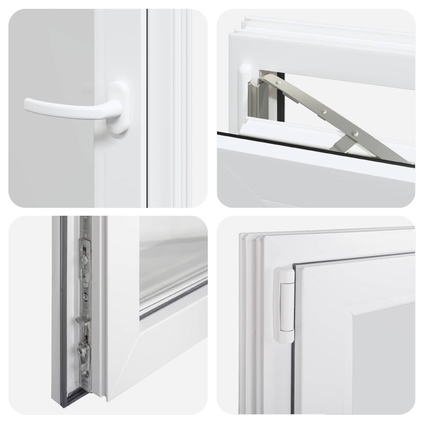 Finestra per Soffitta RISOR 60 x 80 cm PVC e Vetro Bianco | homemem39